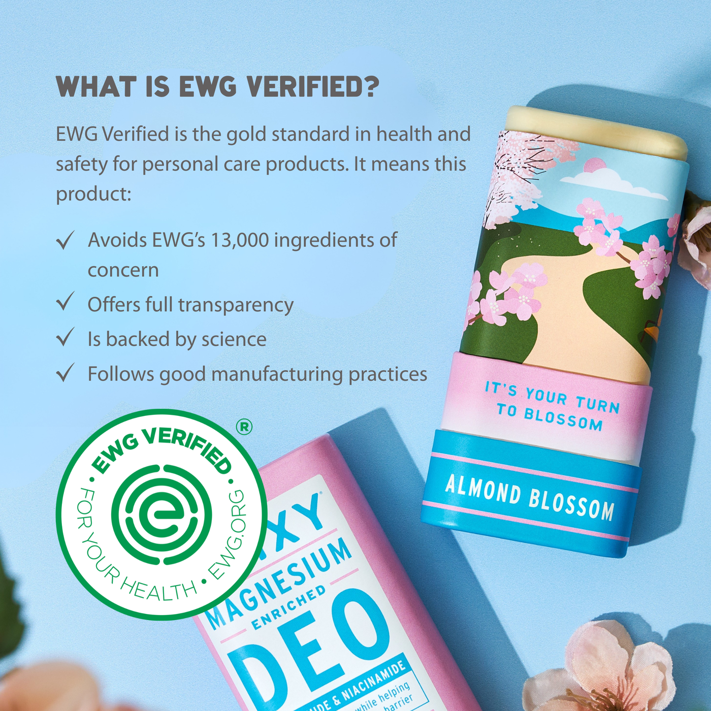 Magnesium Enriched Deo 2-Pack - Almond Blossom (Lightly Scented)