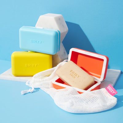 Beauty Bar Travel Case Set - Yellow, Blue, Orange