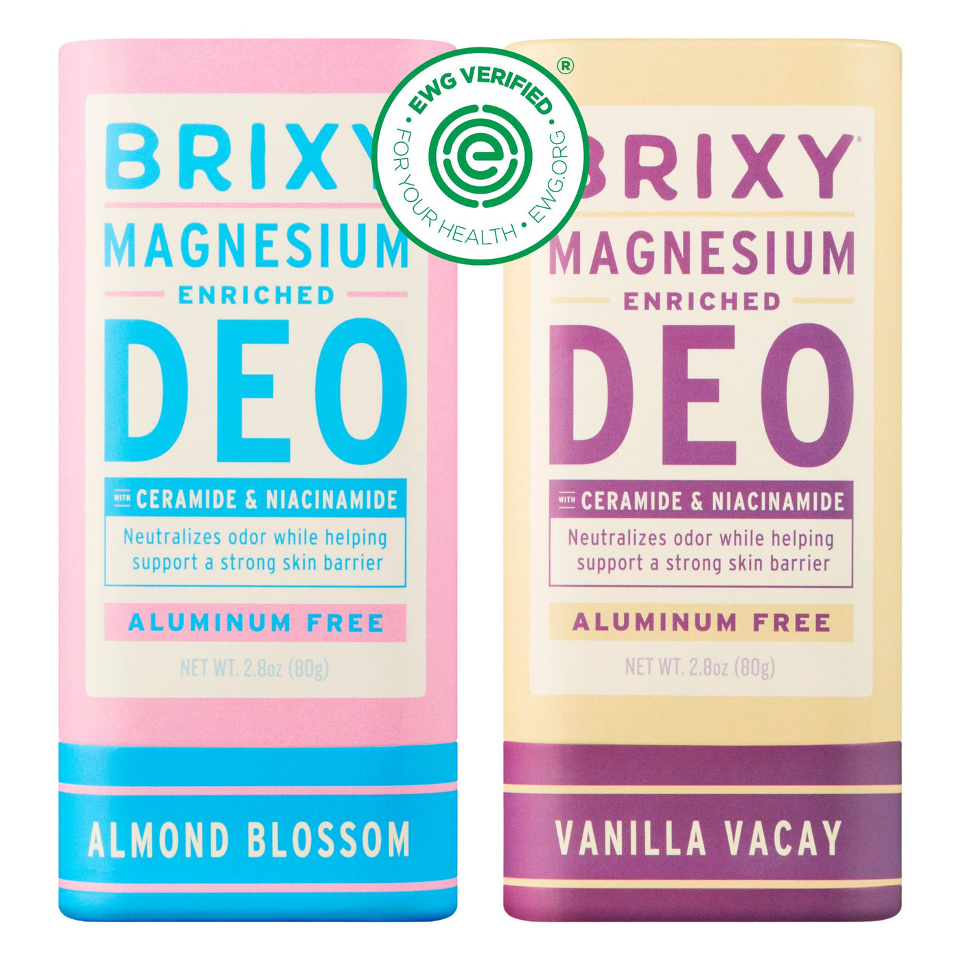 Magnesium Enriched Deo 2-Pack - Almond Blossom + Vanilla Vacay