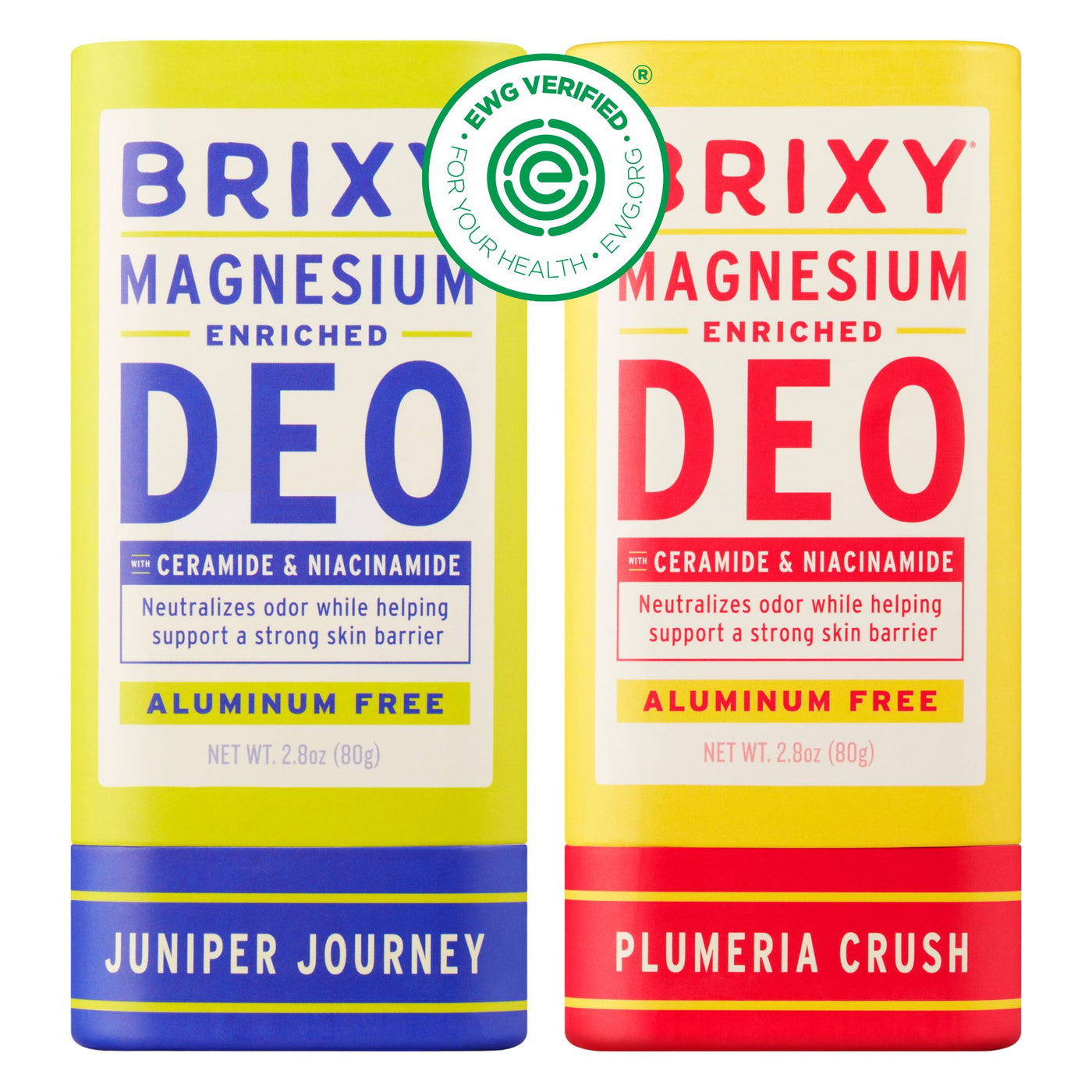 Magnesium Enriched Deo 2-Pack - Juniper Journey + Plumeria Crush