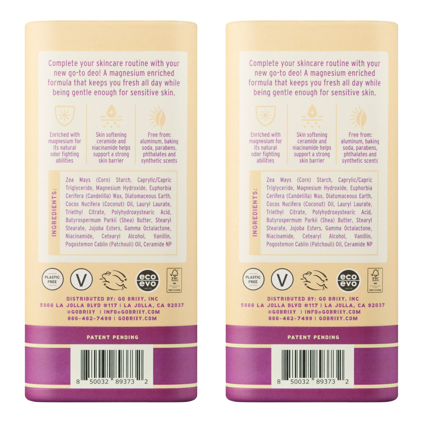 Magnesium Enriched Deo 2-Pack - Vanilla Vacay