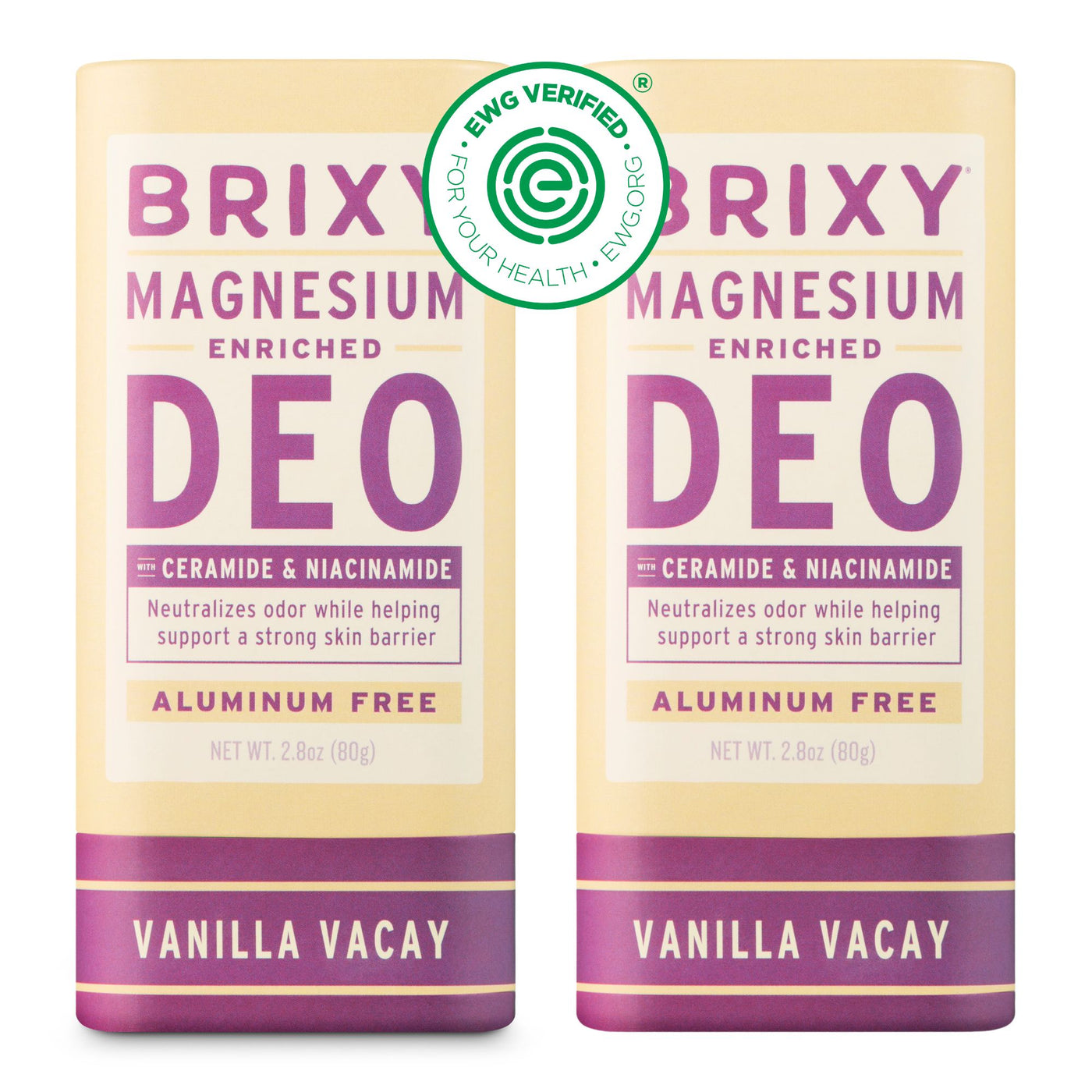Magnesium Enriched Deo 2-Pack - Vanilla Vacay