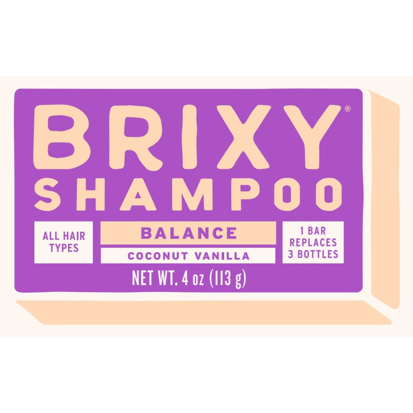 Shampoo Bar for Balance & Hydration - Coconut Vanilla - BRIXY