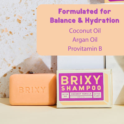 Shampoo Bar for Balance & Hydration - Coconut Vanilla - BRIXY