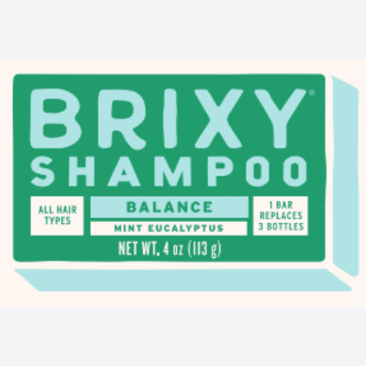 Shampoo Bar for Balance & Hydration - Mint Eucalyptus - BRIXY 