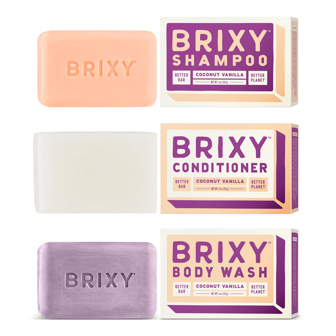 Shampoo and Conditioner Bar Gift Set - Coconut Vanilla | BRIXY