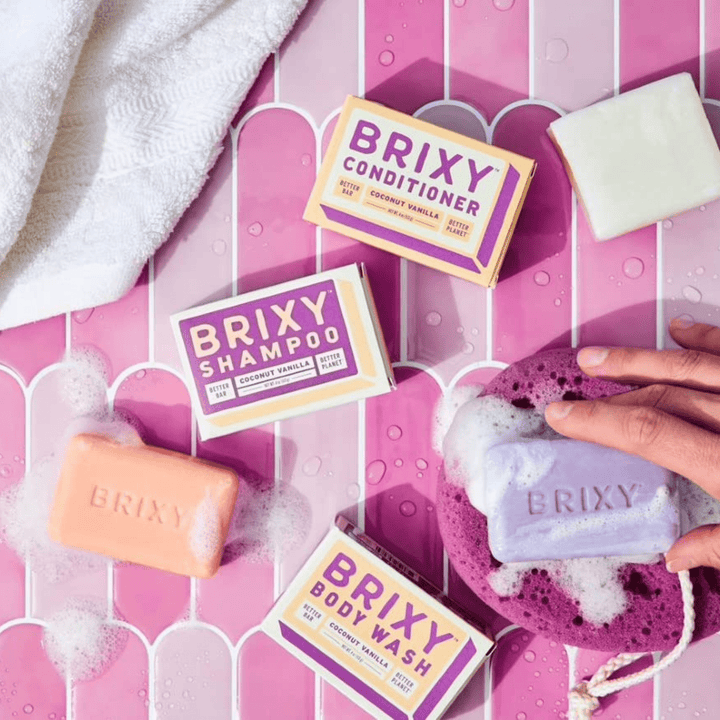 Shampoo and Conditioner Bar Gift Set - Coconut Vanilla | BRIXY