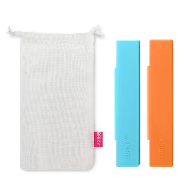 Toothbrush Travel Containers - Blue, Orange